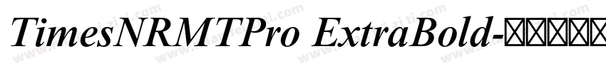 TimesNRMTPro ExtraBold字体转换
